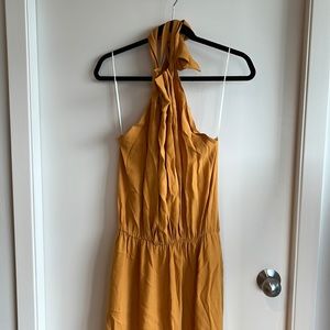 Golden Halter Maxi Dress